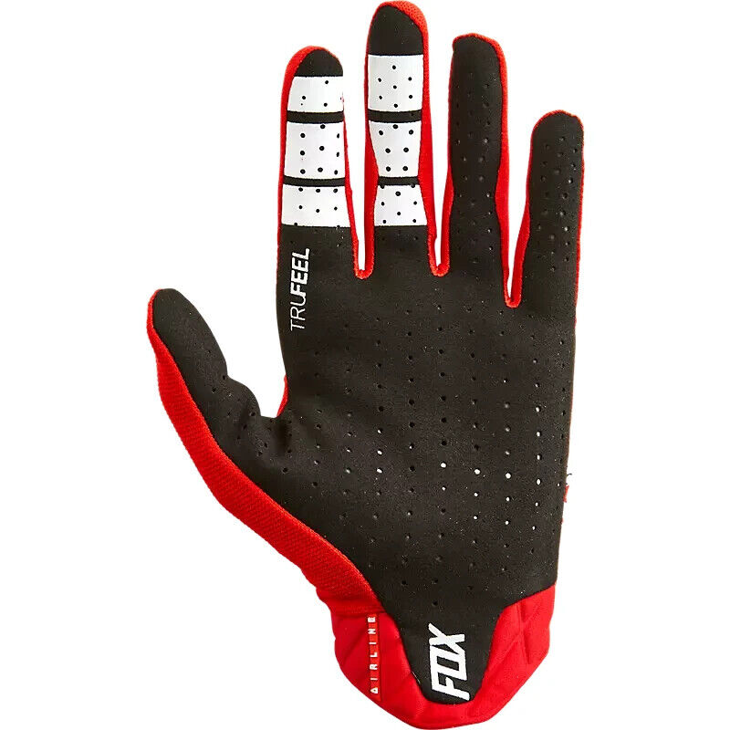 Fox Racing Mens Airline Gloves Secure Fit Slip-On Fluorescent Red