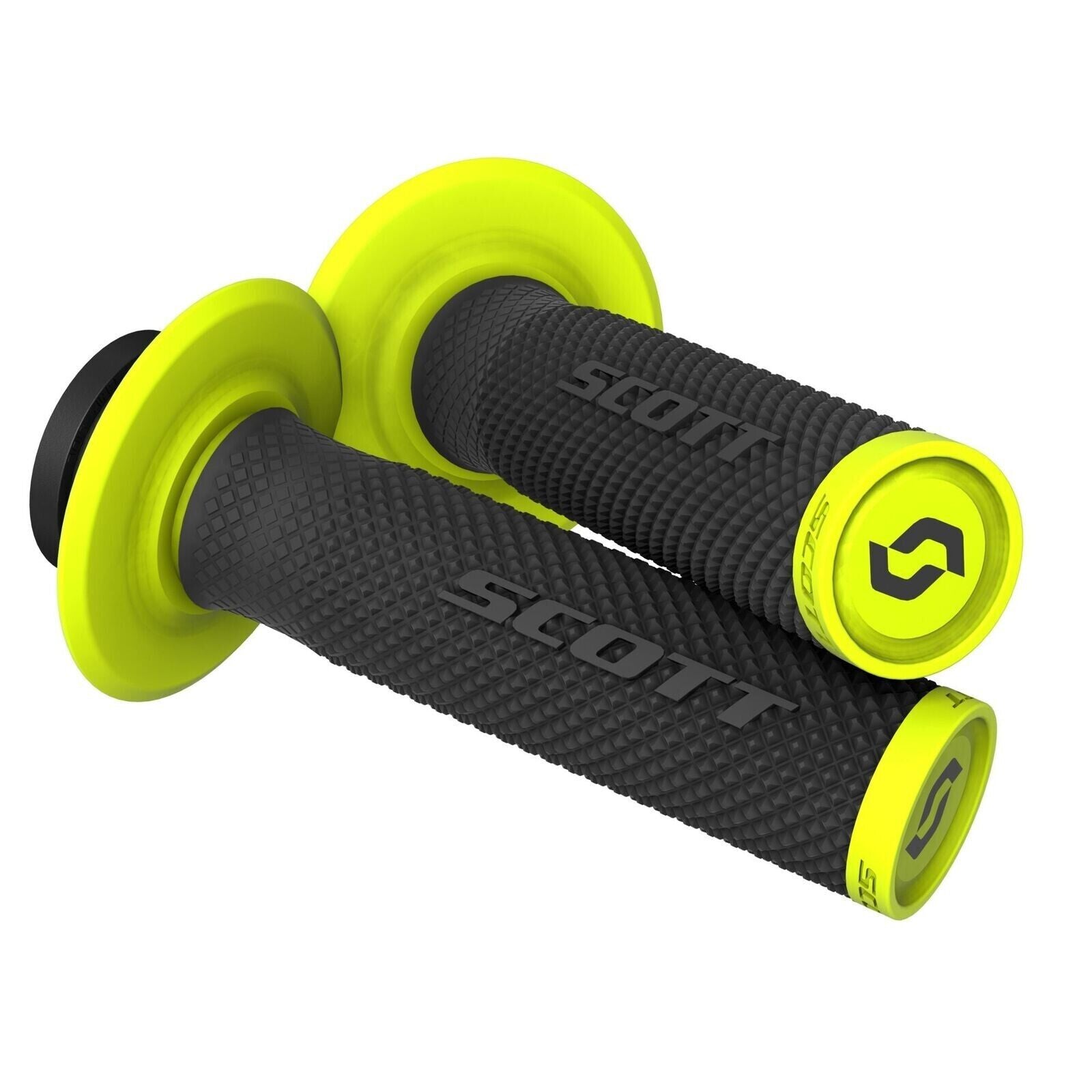 SCOTT USA SX2 LOCKON MX HANDLEBAR GRIPS BLACKYELLOW