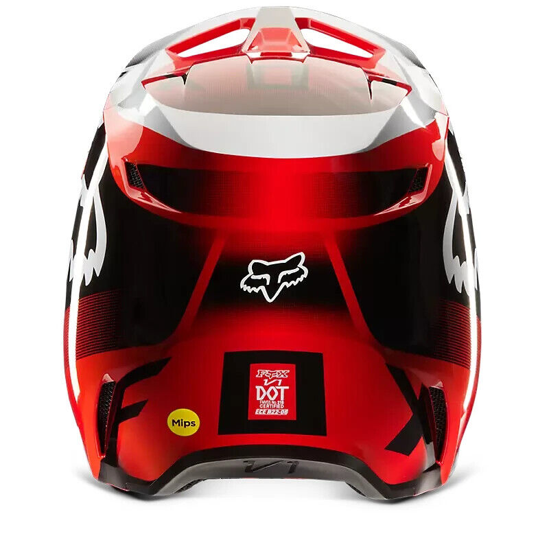 Fox Racing Men's Motocross V1 LEED HELMET DOT/ECE (Fluorescent Red) 29657-110