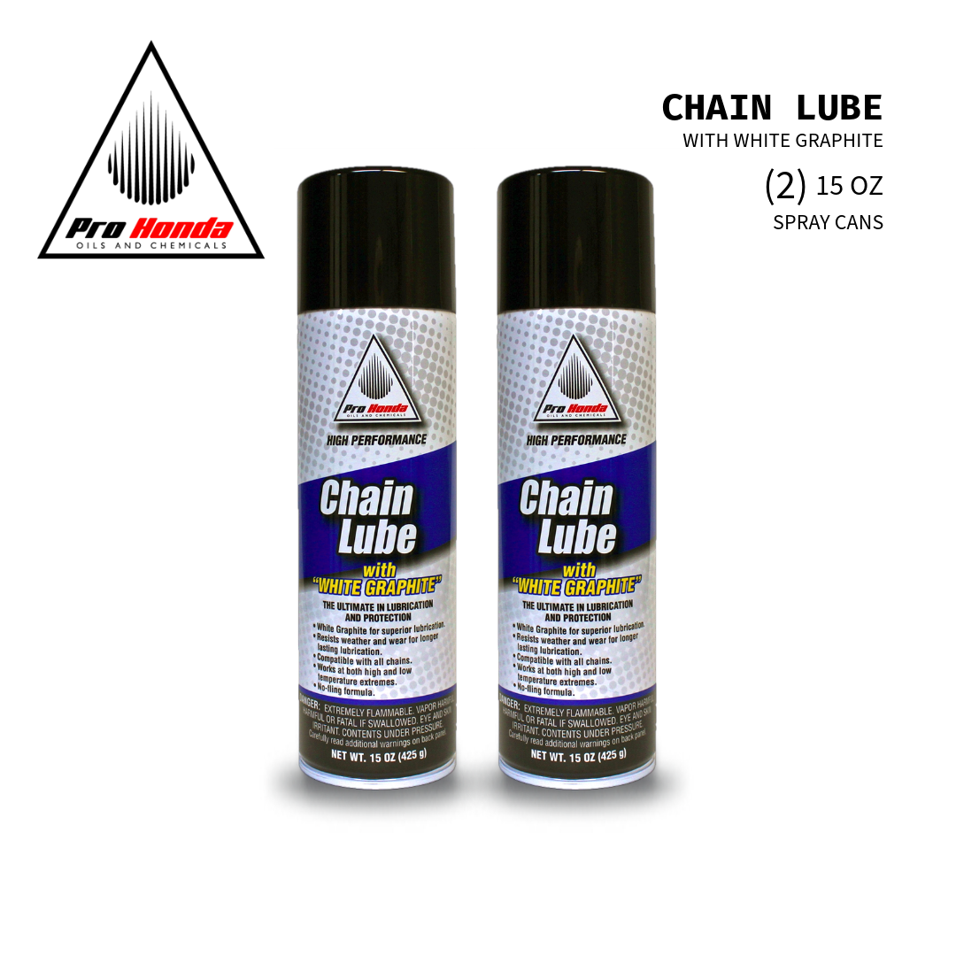 Pro Honda 08732-CLG00 Chain Lube with White Graphite (2) 15oz spray cans
