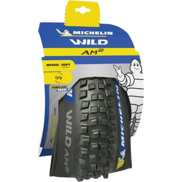 Michelin Wild AM2 Tire - 27.5 x 2.6, Tubeless, Folding, Black, Competition