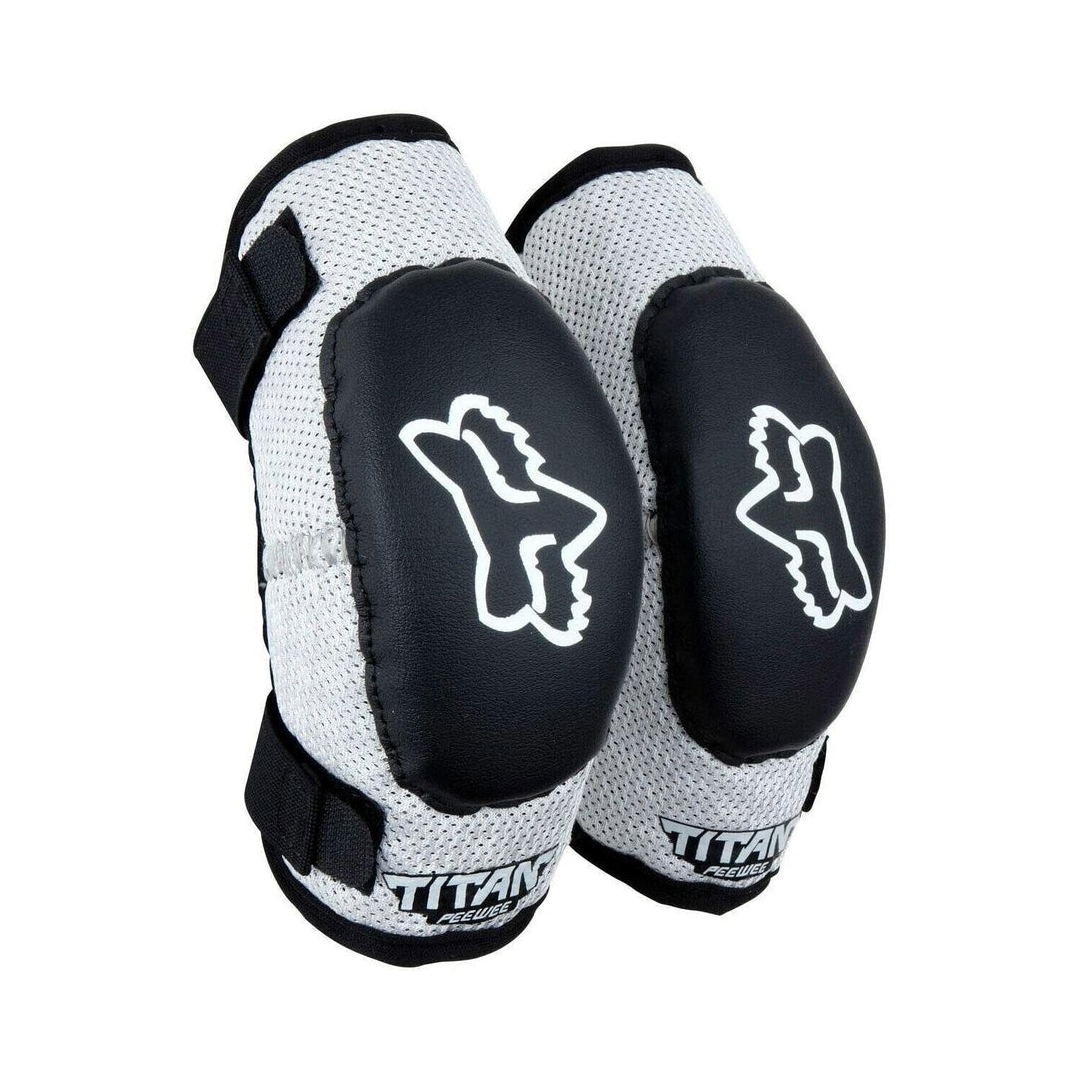 Fox Racing PeeWee Titan Elbow Pads - Black/Silver M/L