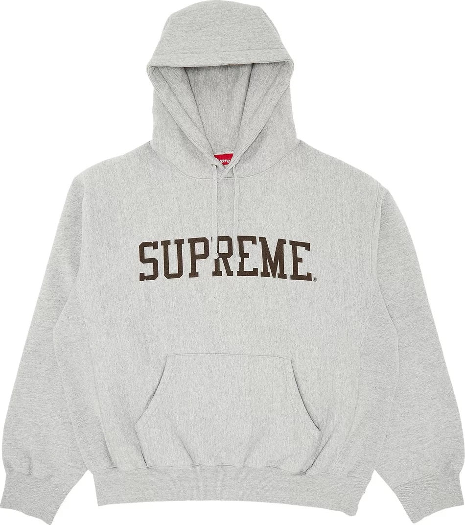 Supreme - Raised Script Hooded Sweatshirt 'Grey'
