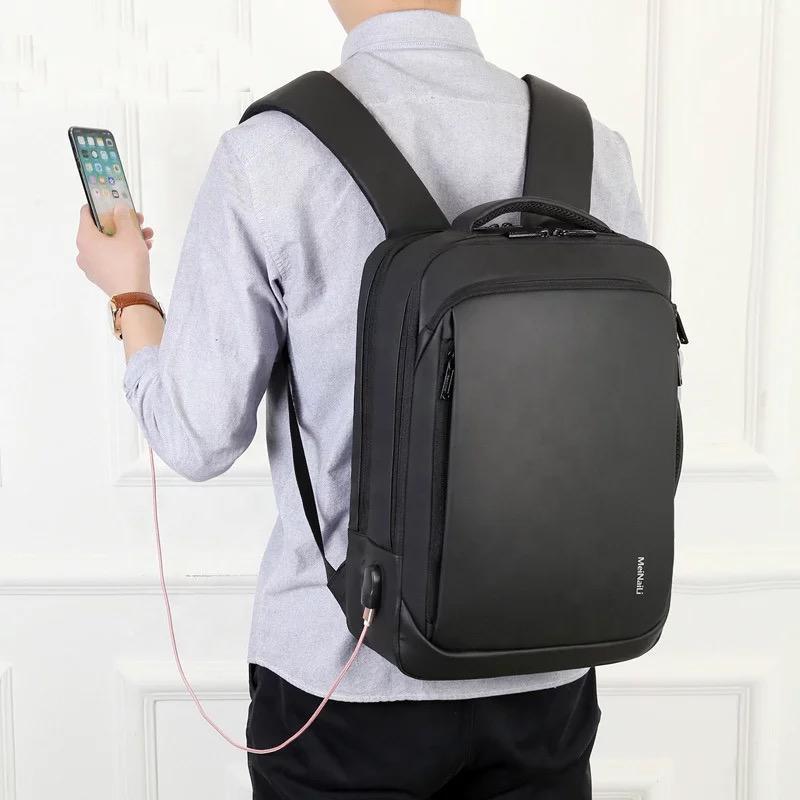 MEINAILI 1901 Laptop Backpack 15.6-inch With USB Charging Port ...