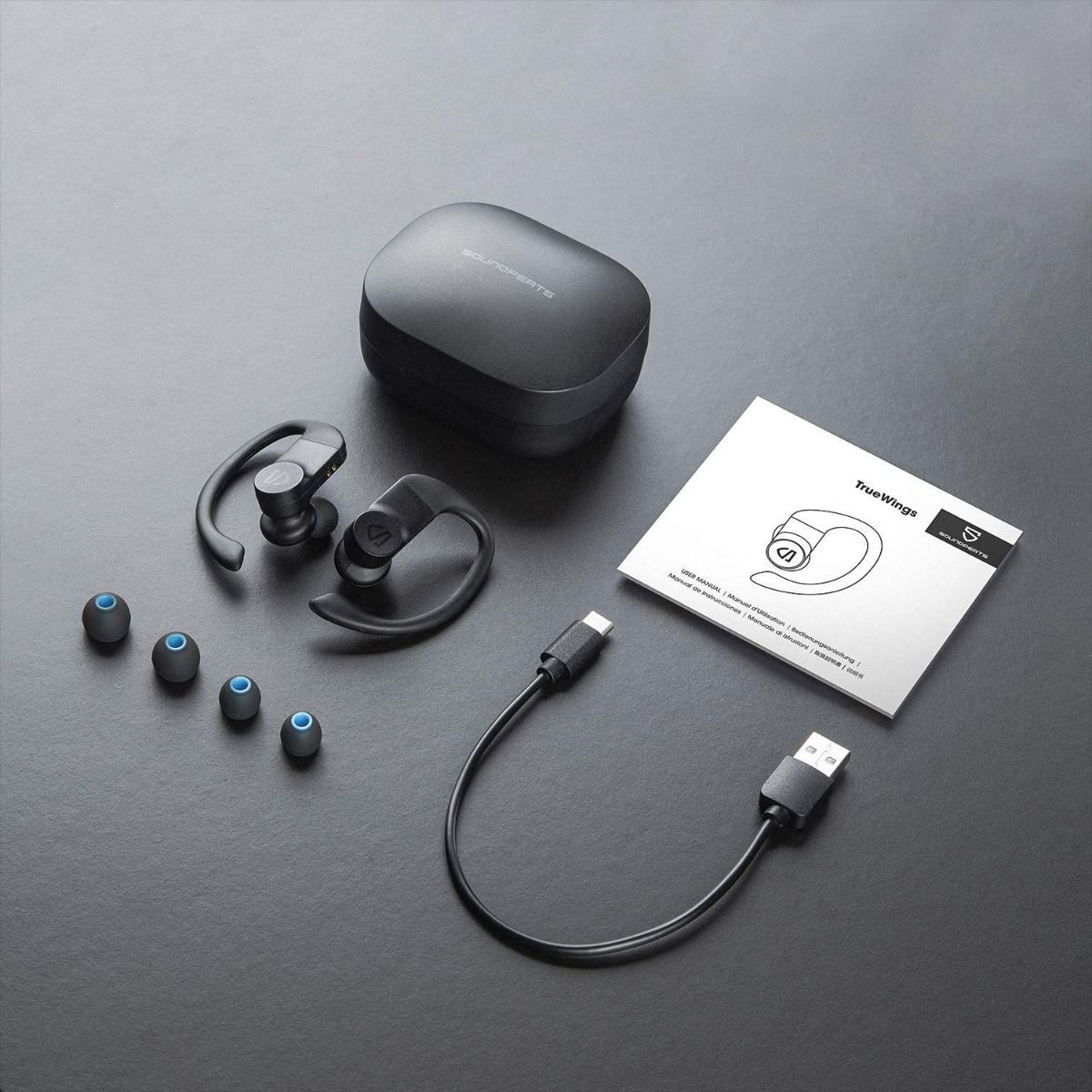 SoundPeats Truewings TWS Earbuds Touch Control Black Smartkoshk