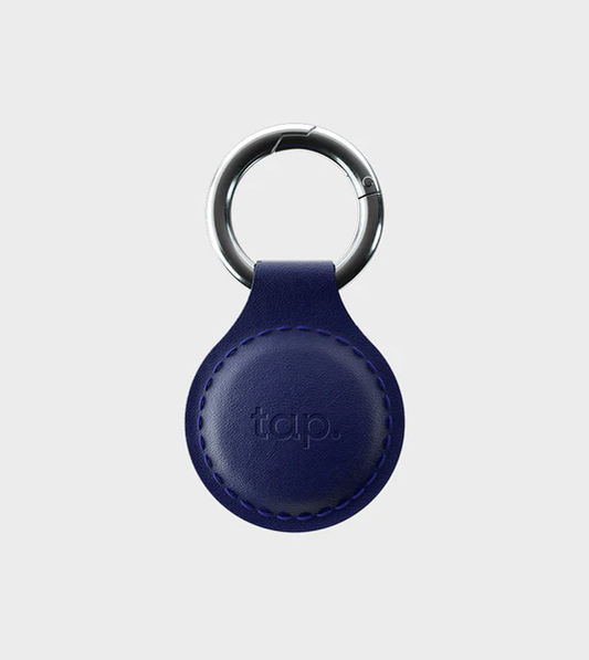 Tap NFC Keychain - Share Everything With A Tap - Handmade Natural Leather - Navy