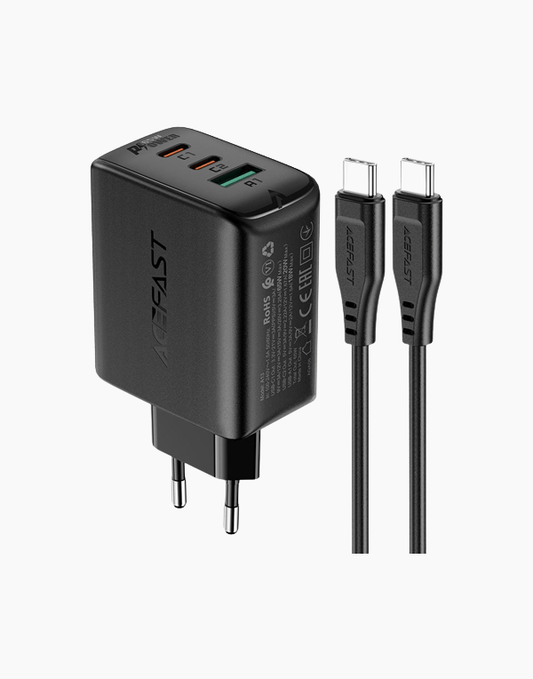 ACEFAST A13 PD65W(USB-C+USB-C+USB-A) 3-port charger set