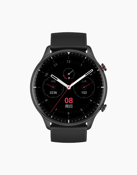 Amazfit GTR 2 Smartwatch Support Calls, HD AMOLED Display, SpO2 - Black