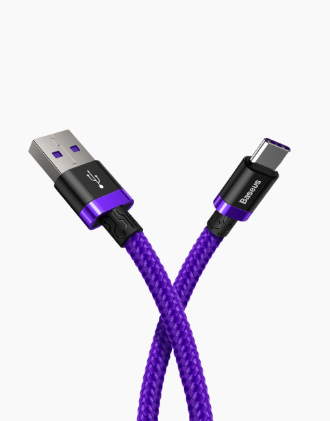 Baseus Purple HW Flash Charge Cable USB to Type-C 40W Purple
