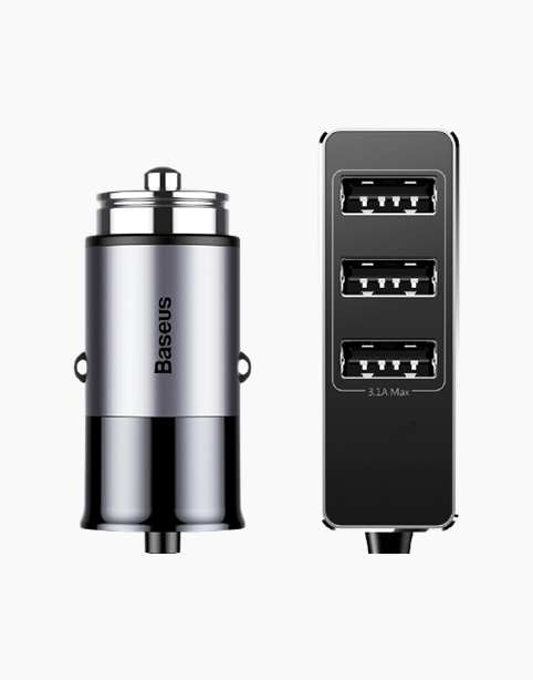 Baseus Enjoy Together 4 USB Patulous Car Charger 5.5A Gray