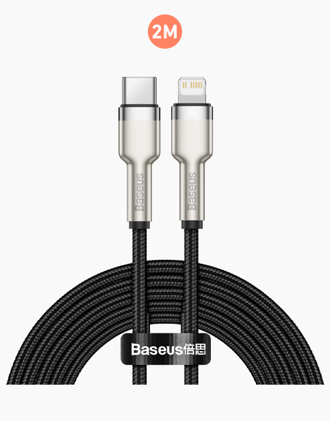 Baseus Cafule Series Metal Data Cable Type-C to iP PD 20W 2m - Black