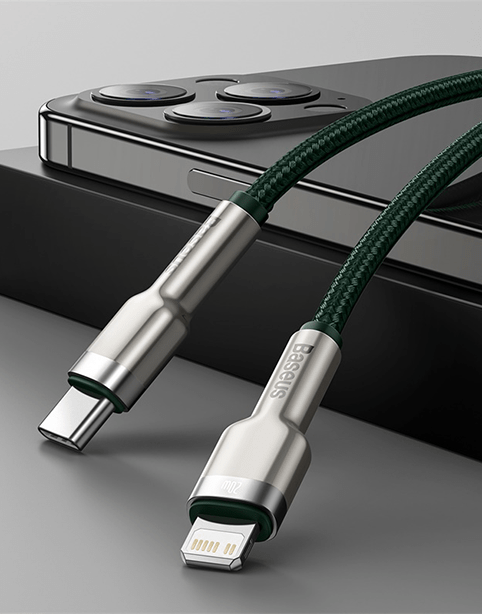 Baseus Cafule Series Metal Data Cable Type-C to iP PD 20W 1m - Green