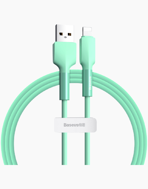 Baseus Silica Gel Cable USB For iPhone 1m - Green