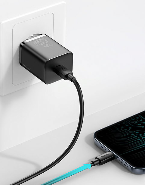 Baseus Super Si USB-C PD Quick Charger 1C 20W - Black