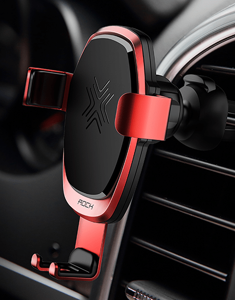 Gravity By Rock Fast Wireless Charger ( 10W ) + Car Holder - Red