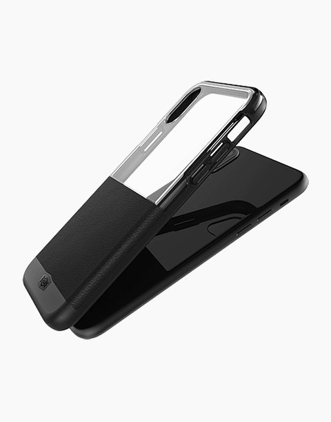 Dash Leather By X-Doria Anti Shocks For iPhone X – Half Transparent / Leather