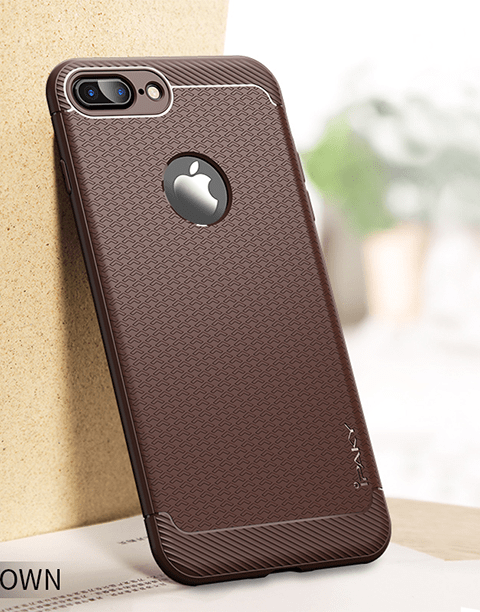 Simple Series By iPaky Slim Anti-shock Case For iPhone 7P|8P – Brown