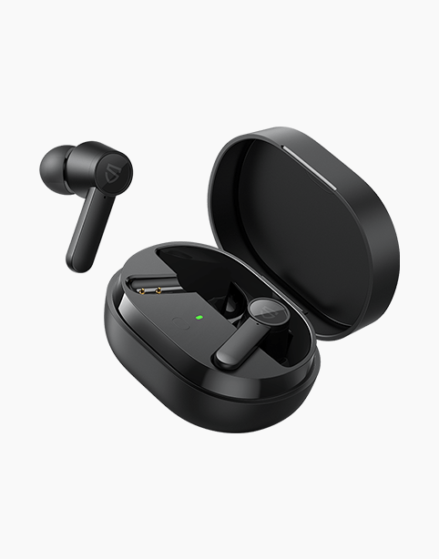 SoundPEATS Q TWS Earbuds, 4 Mics, Wireless Charging, Touch Control - Black