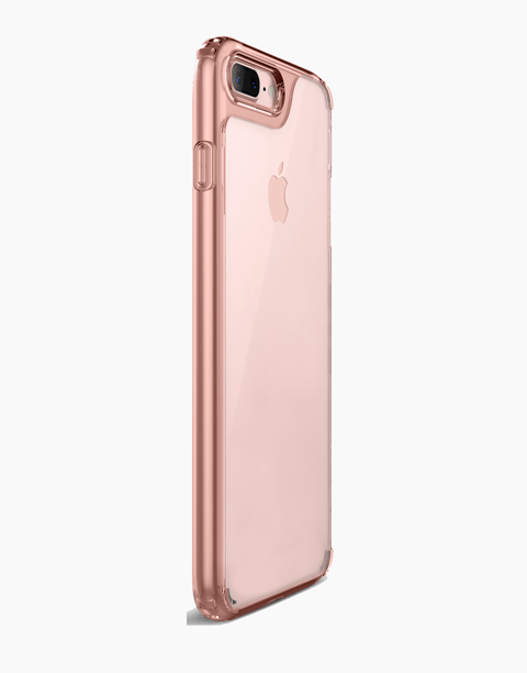 iPhone 7 Plus Caseology Waterfall Series Slim Transparent Clear Cushion Grip Rose Gold