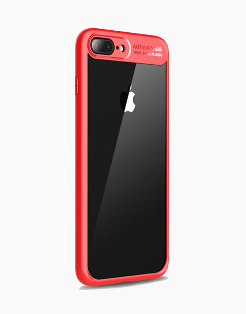 Clarity Series Original By Rock Transparent Slim Case For iPhone 8P | 7P - Red