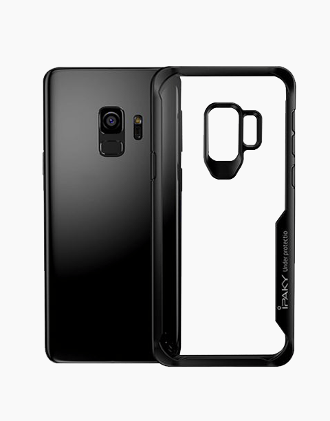 Bumper TPU By iPaky Transparent Protective Case For Galaxy S9 – Black