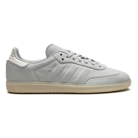 Gray leather Adidas Sambas