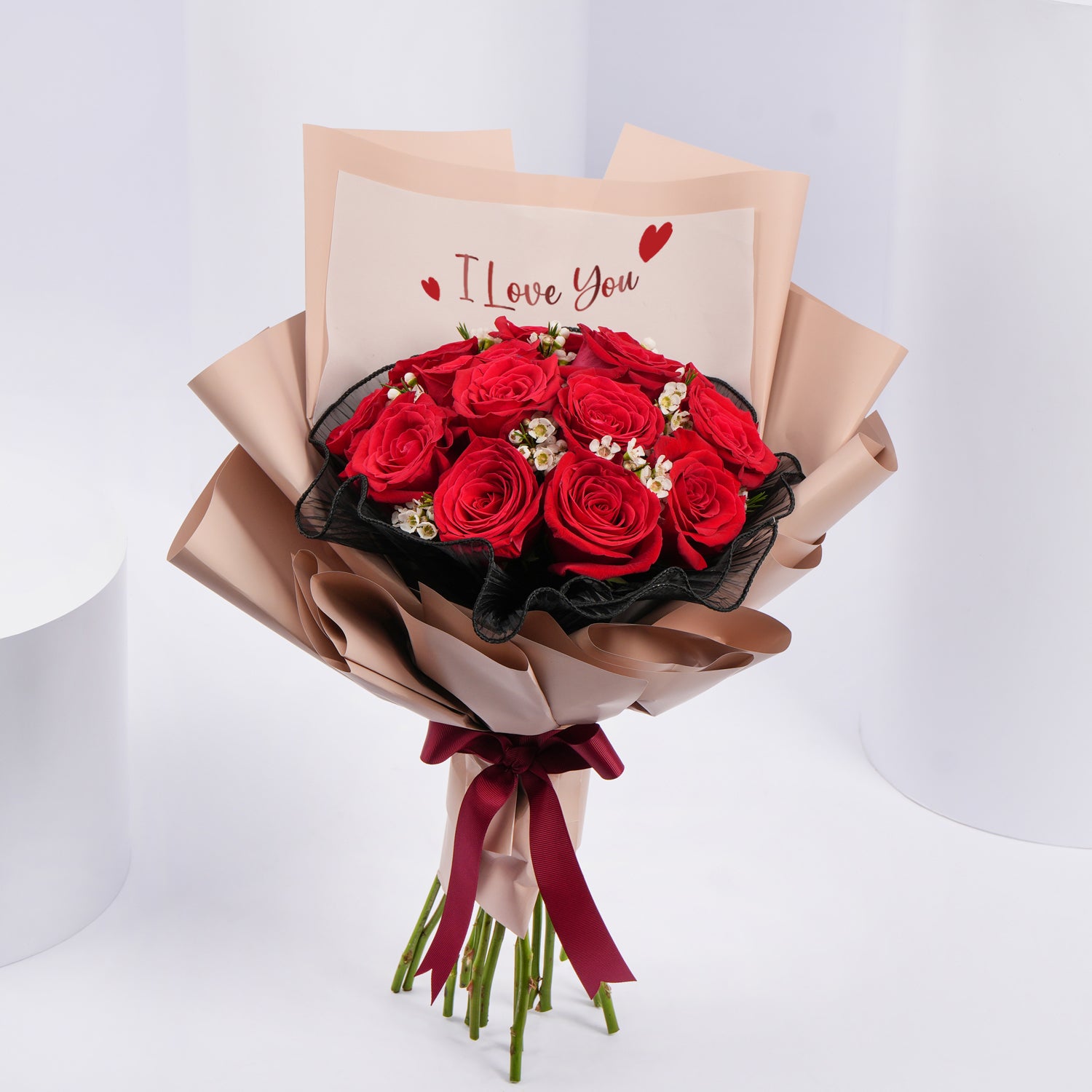 15 Red Roses Bouquet for Love Ones