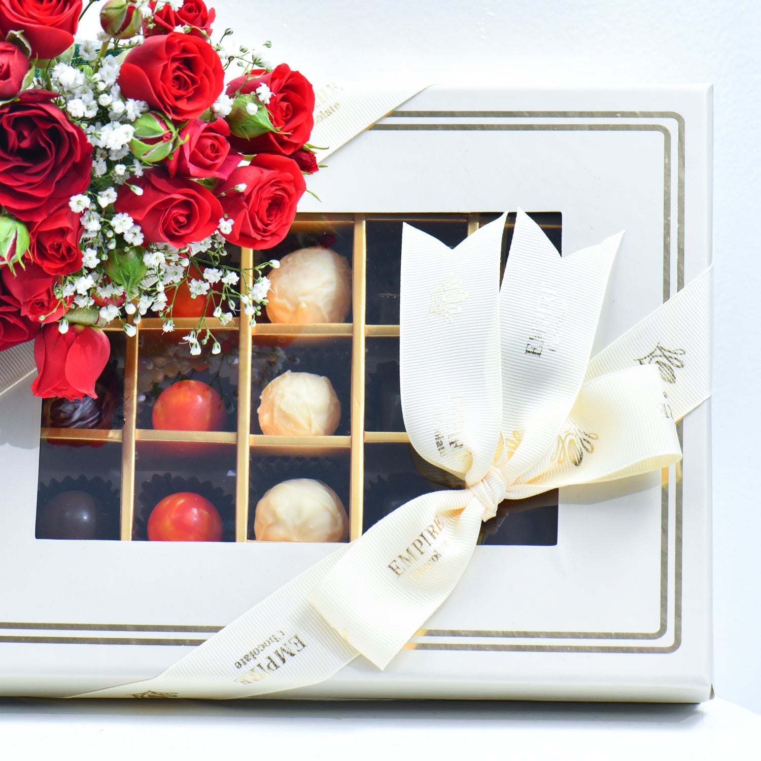 Empire Chocolates and Bouquet Combo
