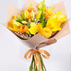 Yellow Tulips & Roses Bouquet