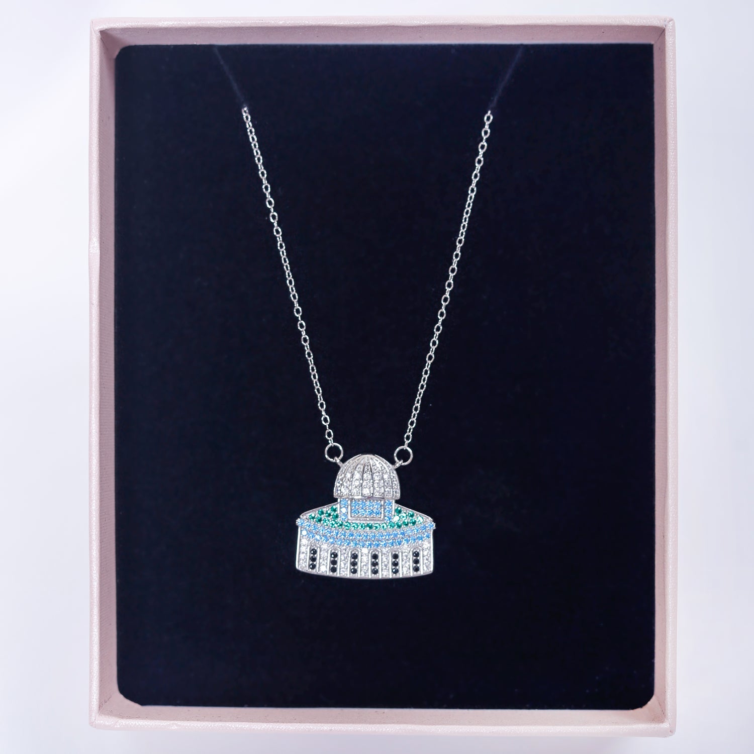 Sterling Silver Al Aqsa Mosque Necklace