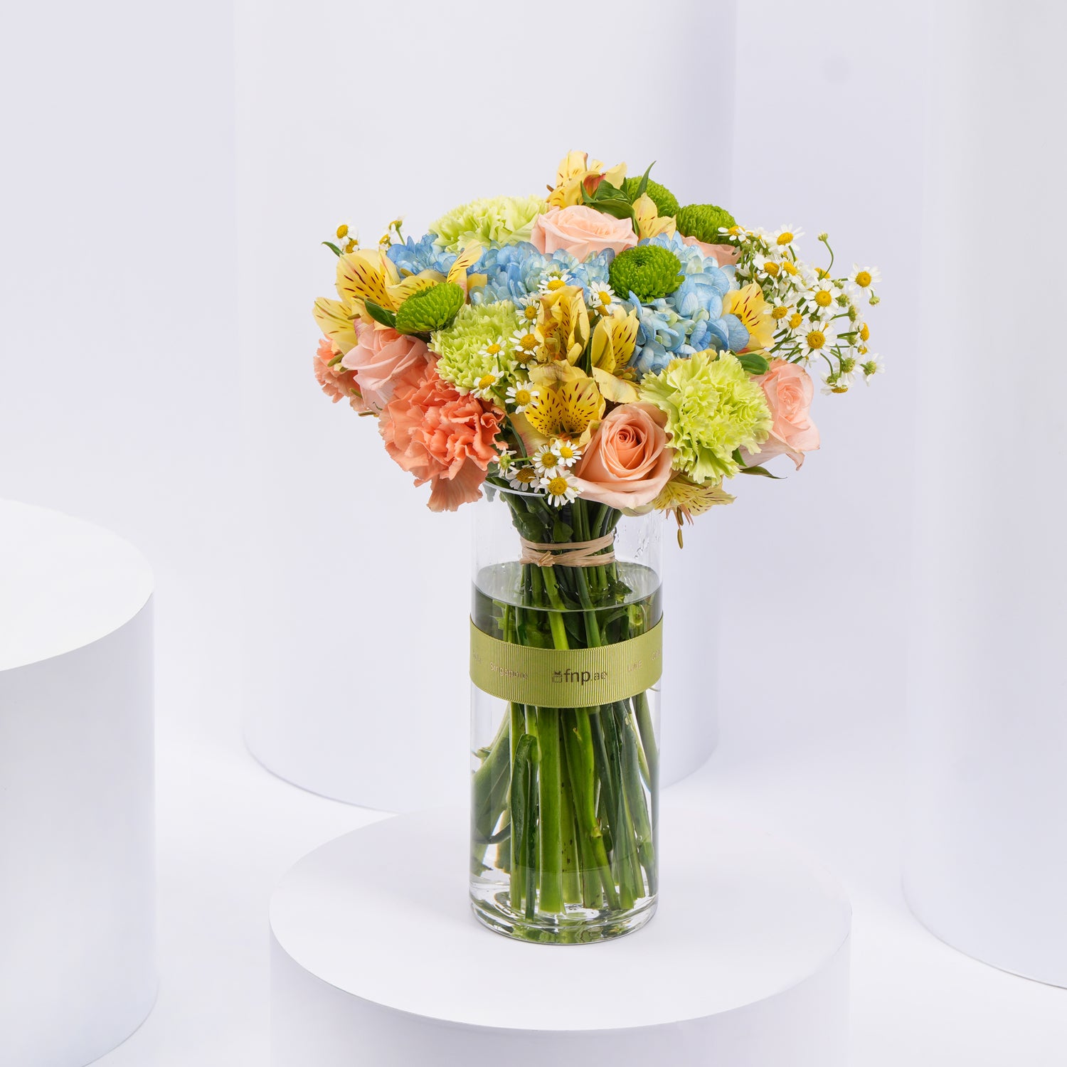 Mixed Flowers Vase Arrangement