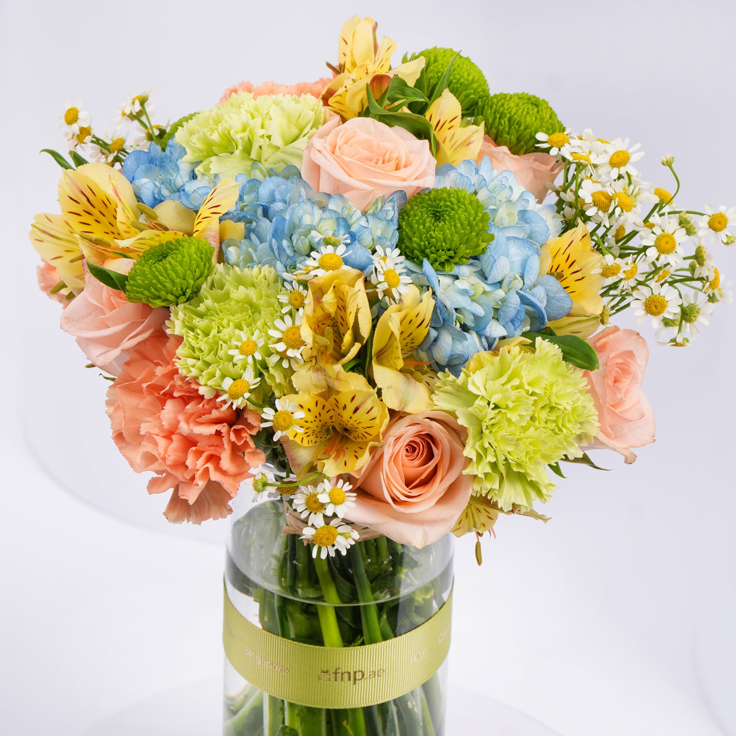 Mixed Flowers Vase Arrangement