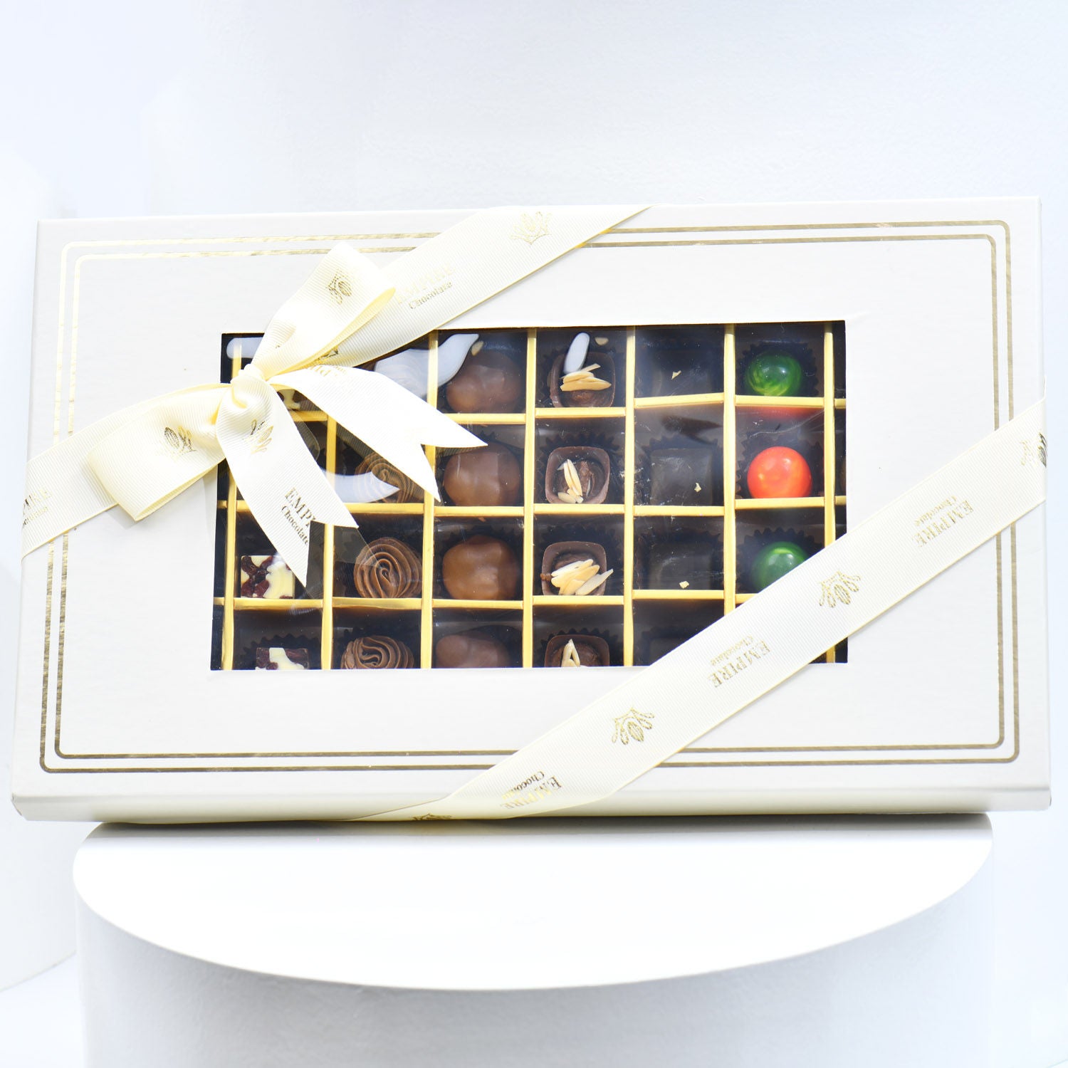 Assorted Empire Chocolate Box of 60 & Flower Arrangement