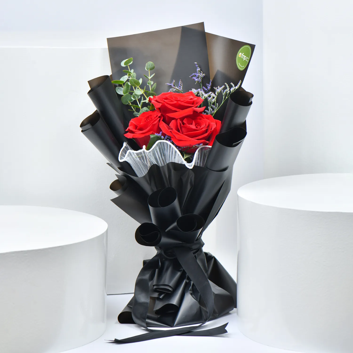 Beautiful 3 Red Rose Bouquet