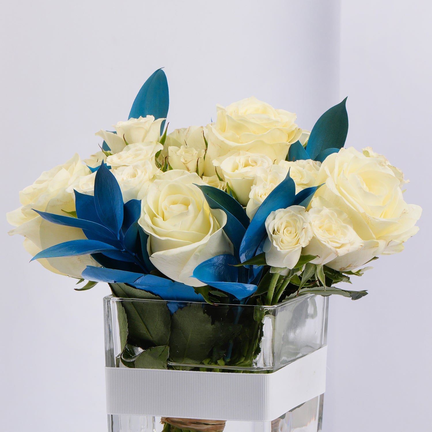 Beautiful White Roses Vase Arrangement