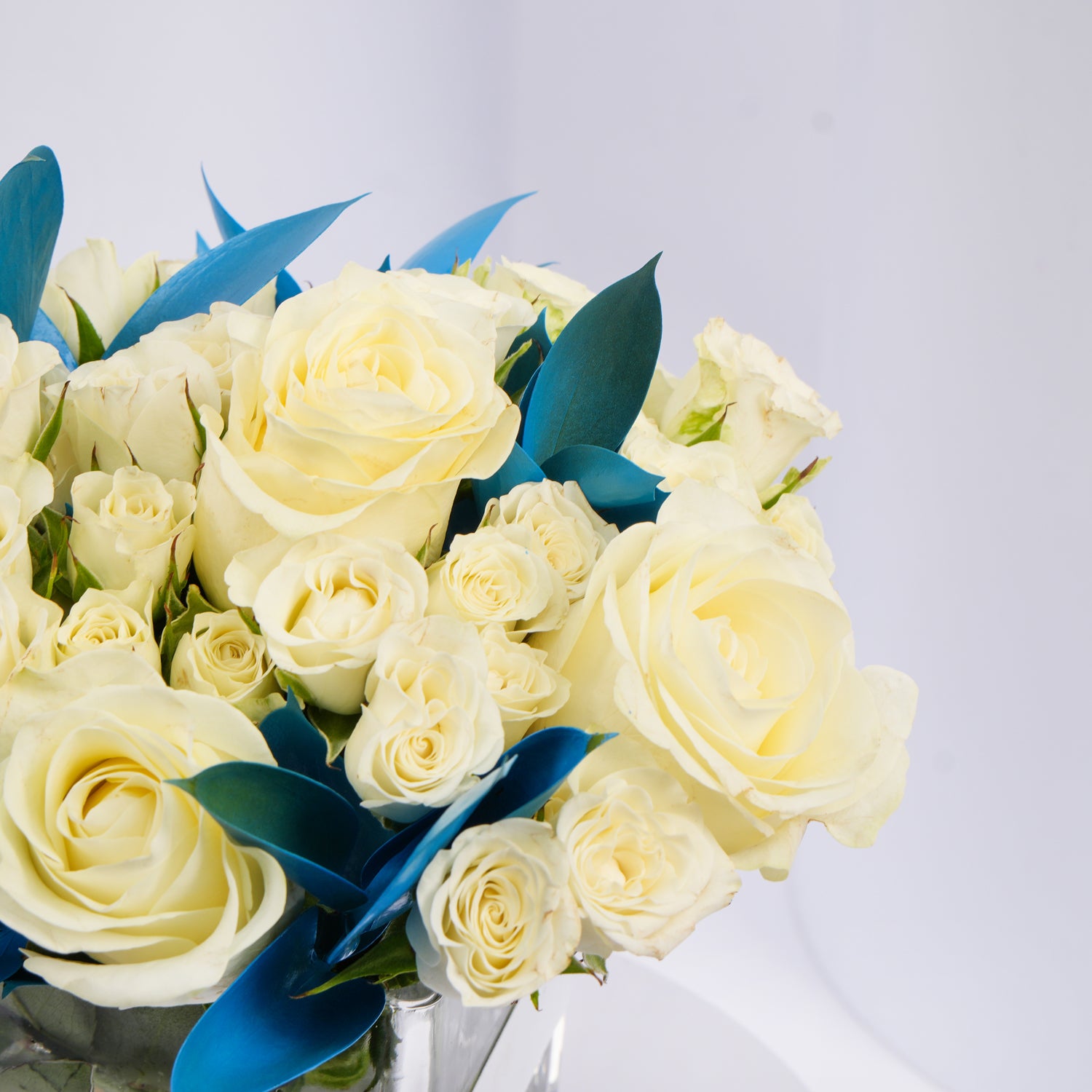 Beautiful White Roses Vase Arrangement