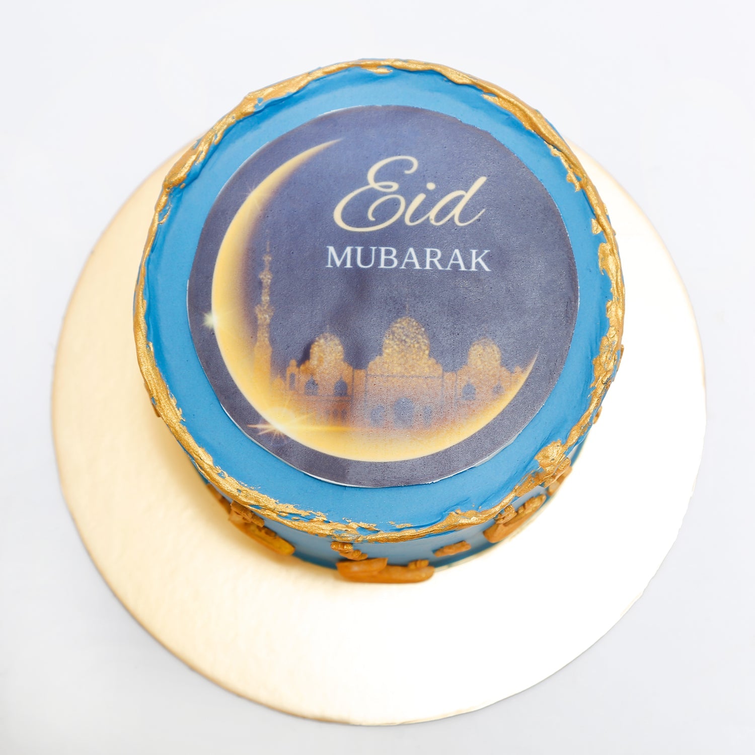 Eid Mubarak I Turquoise Cake