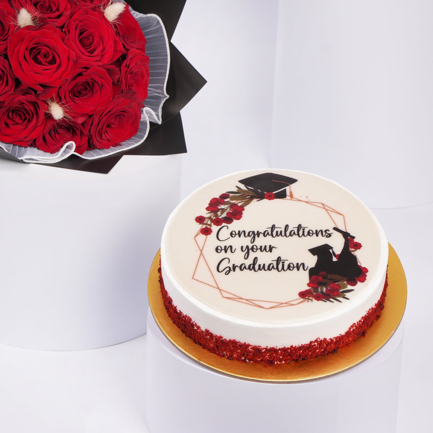 Graduation Celebration Flower & Cake