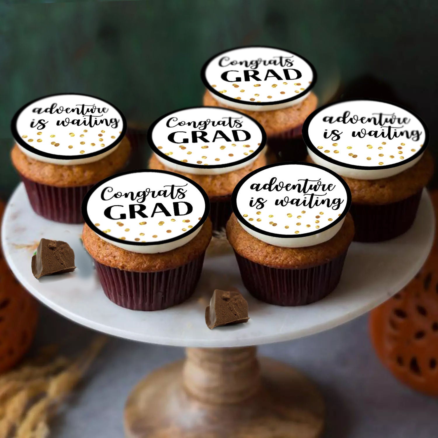 Graduation Special Cupcakes 6 Pcs