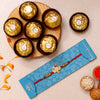 Long Trunk Bal Ganesha Kids Rakhi And 3 Pcs Ferrero Rocher