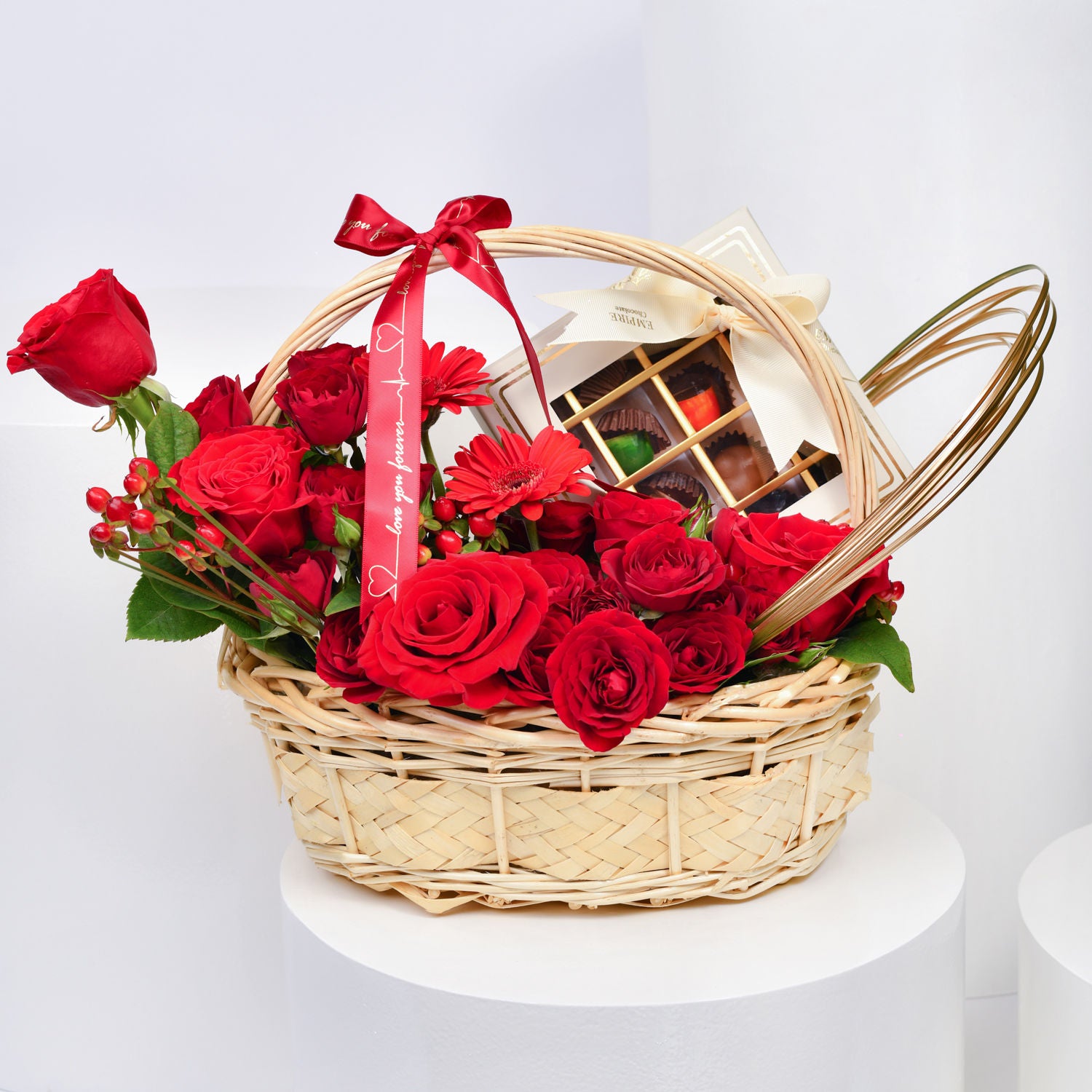 Love Basket & 16 Empire Assorted Chocolates Box