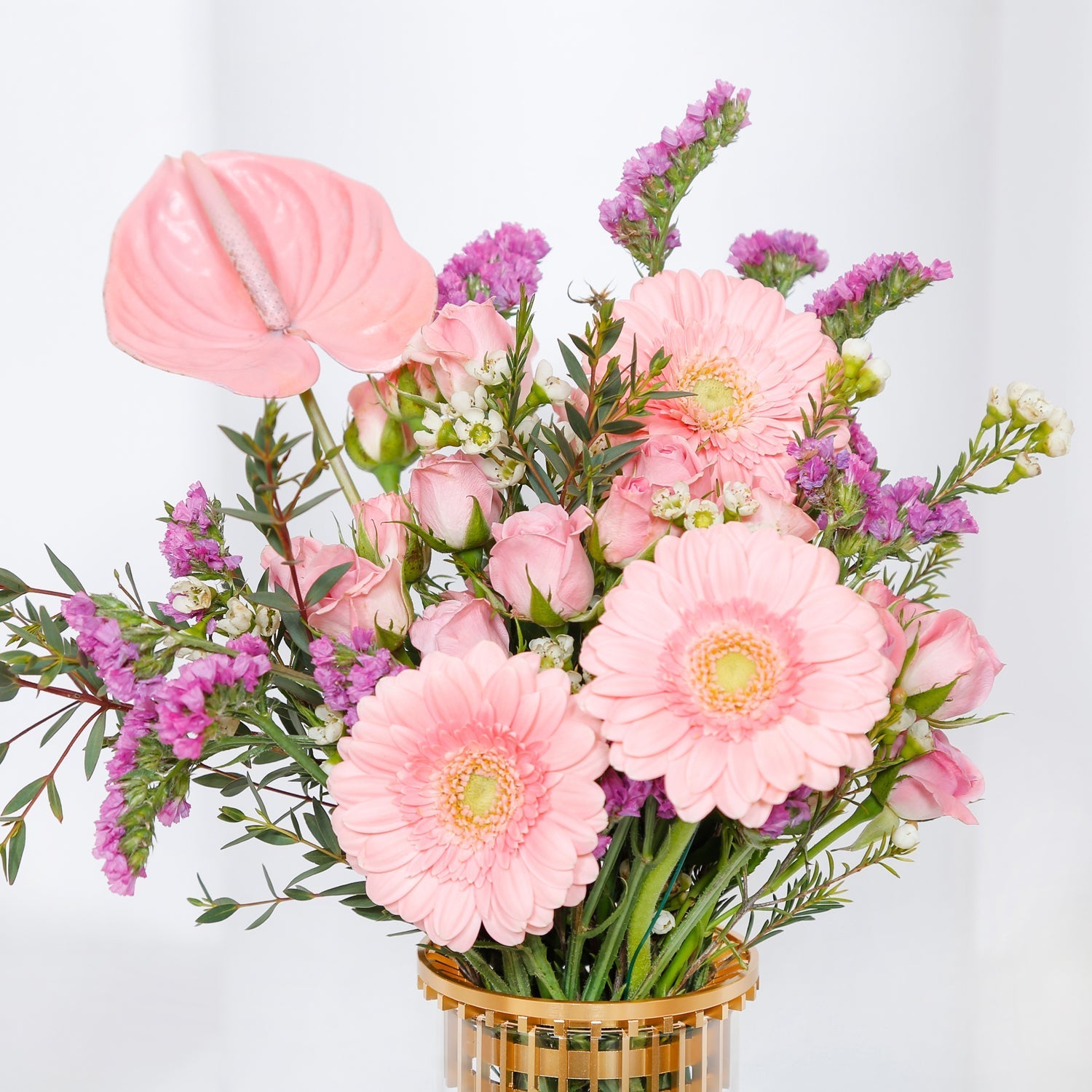 Pink Flowers Vase Arrangement | Graduation Day