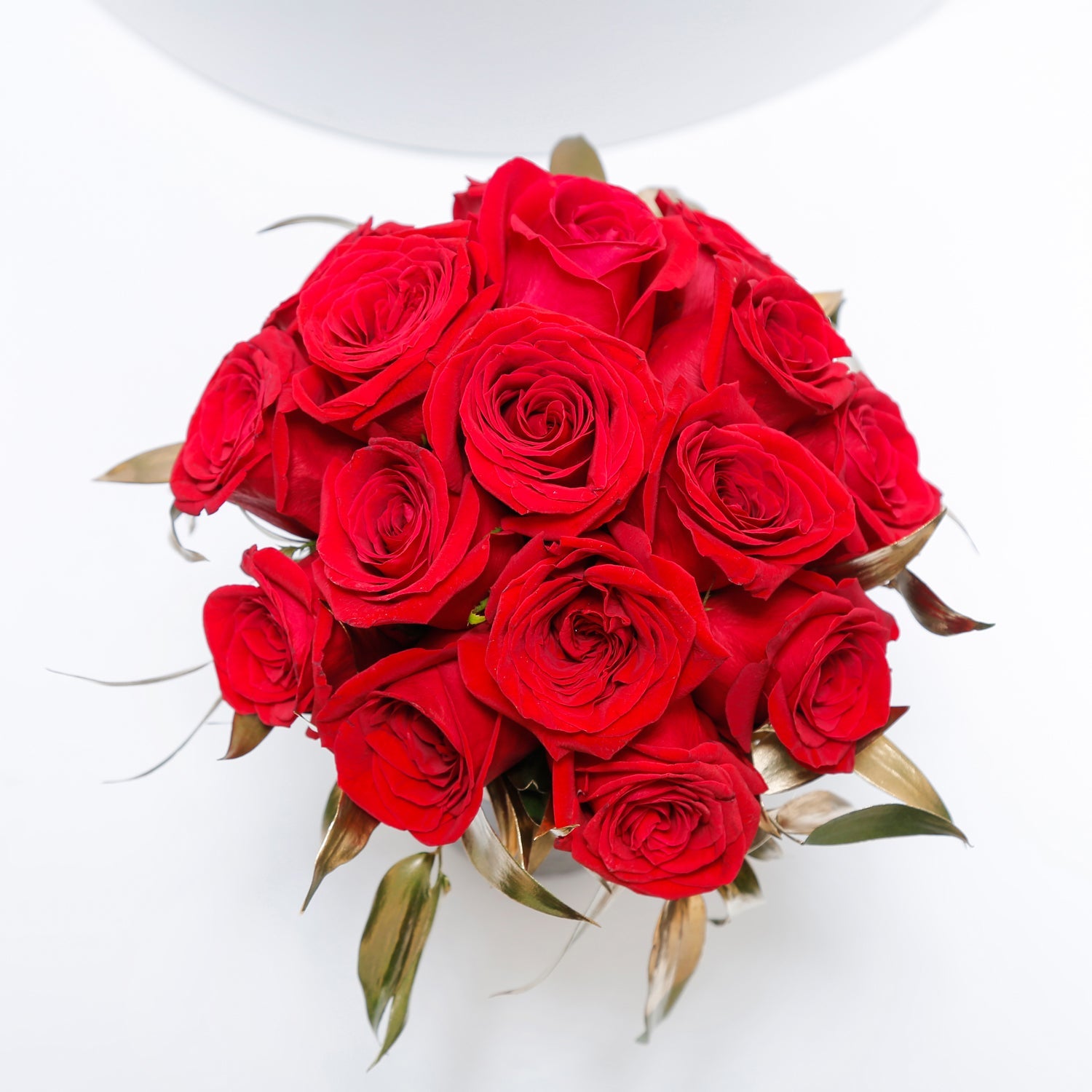 Red Roses Arrangement with Eid Mubarak Topper