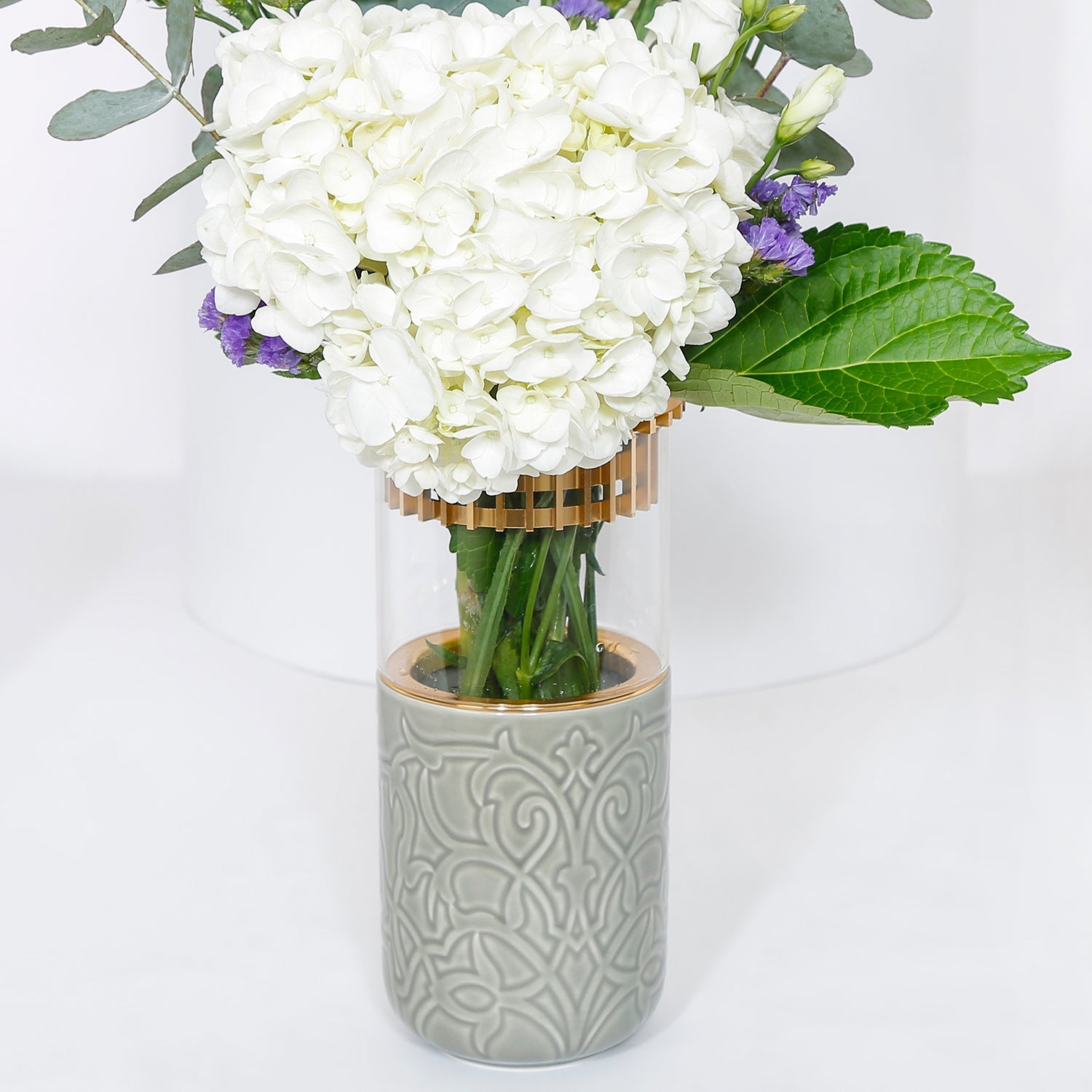 White Hydrangea with Umrah Topper