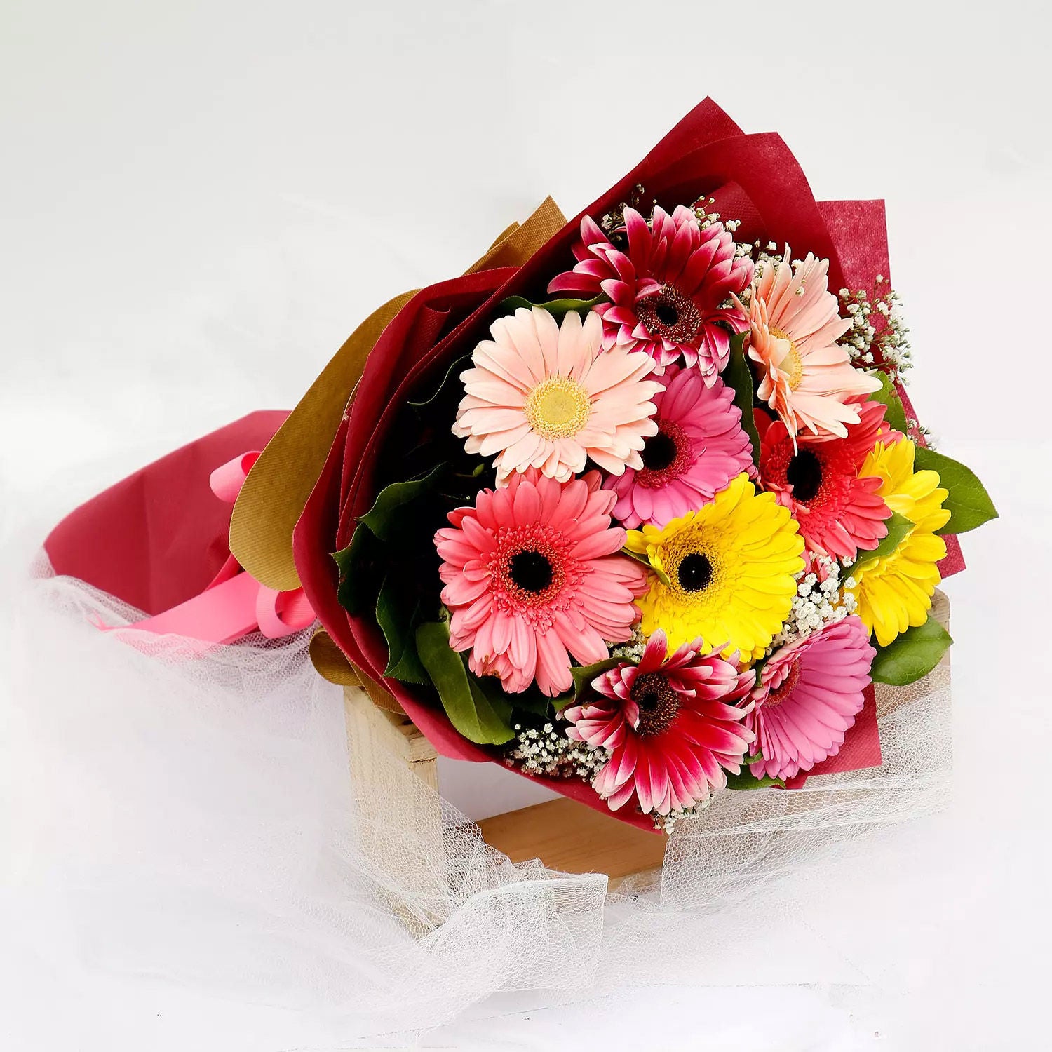 10 Gerbera Flowers Bouquet