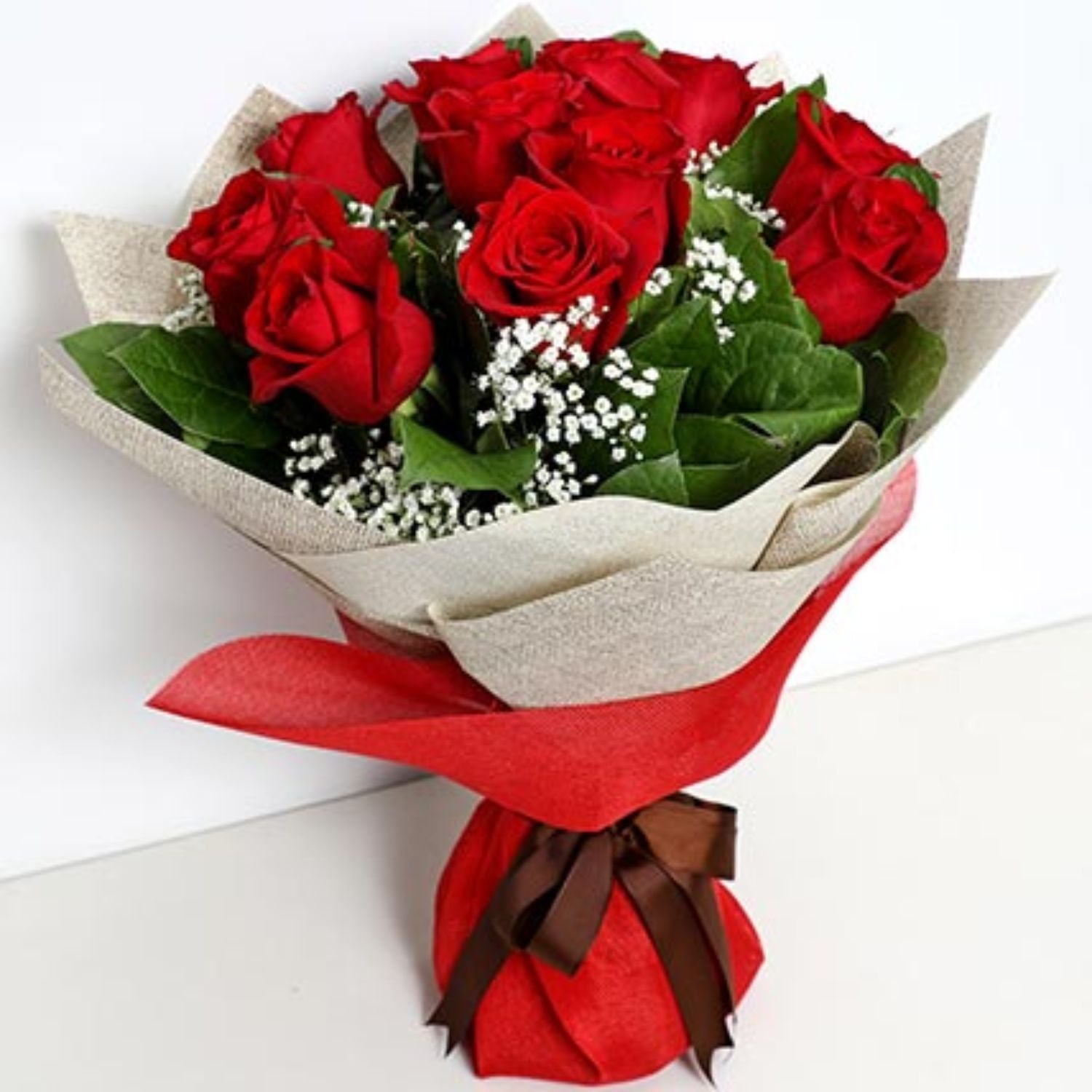 12 Red Roses Hand Bouquet