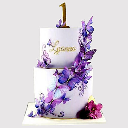 2 Tier Butterfly Cake