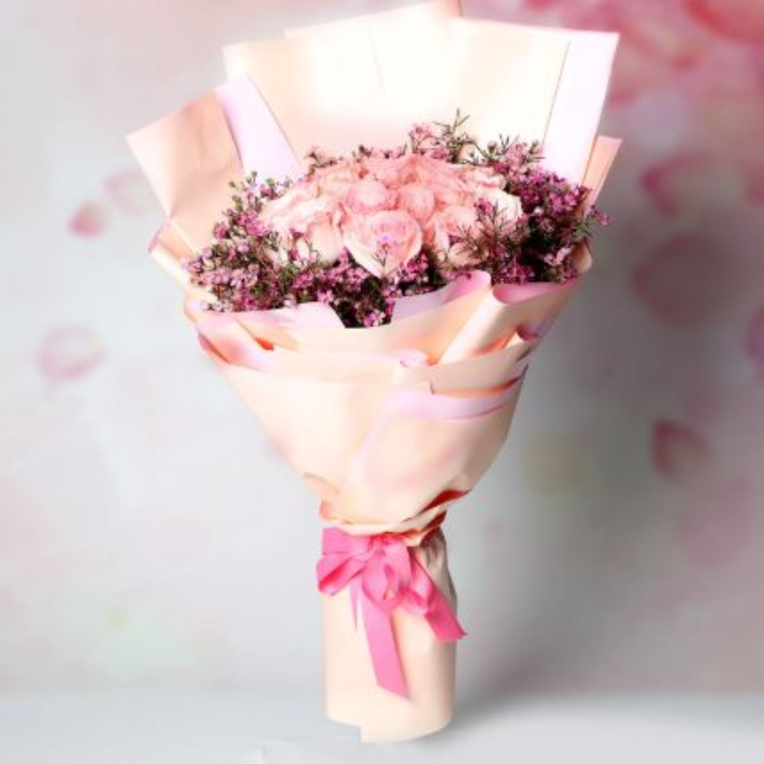 20 Pink Roses Hand Bouquet