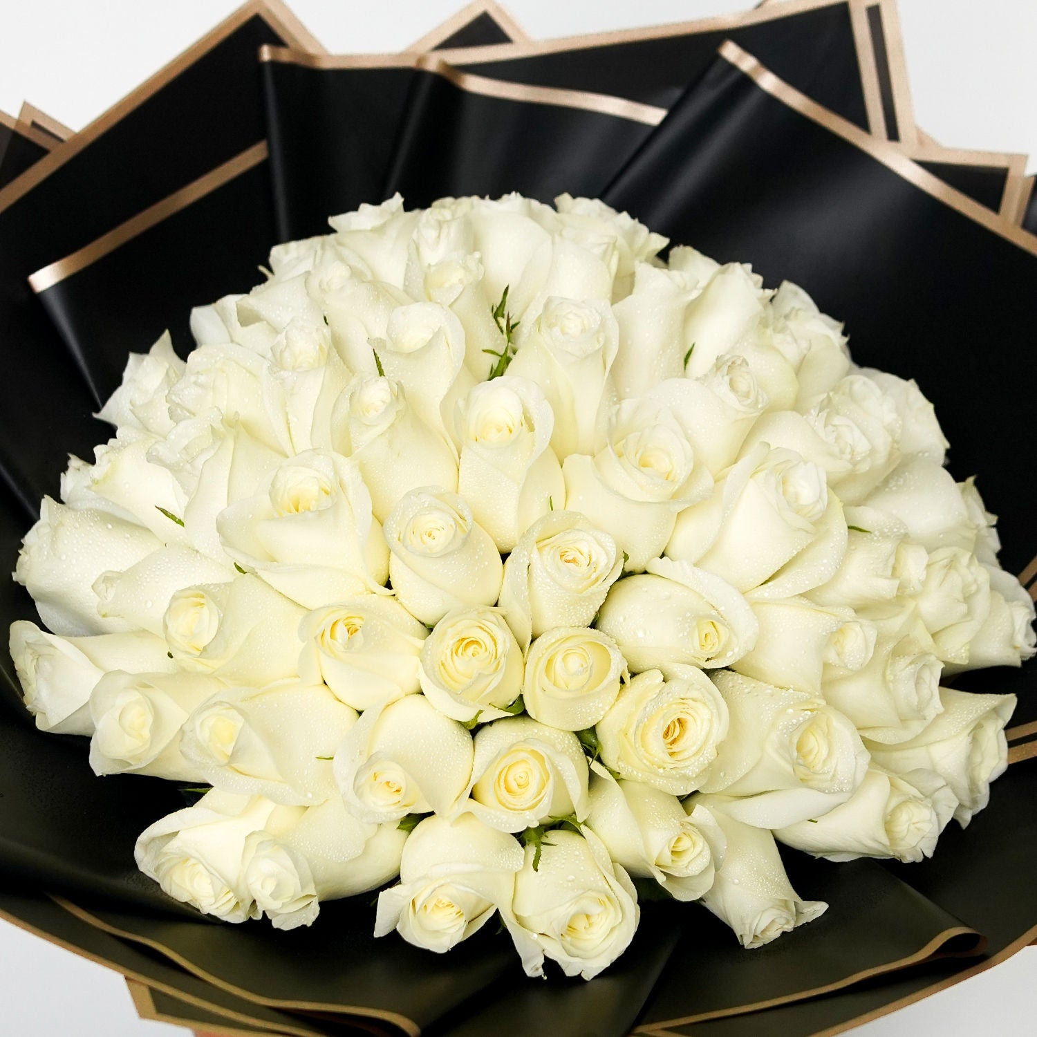 50 white Beauty Roses Bouquet