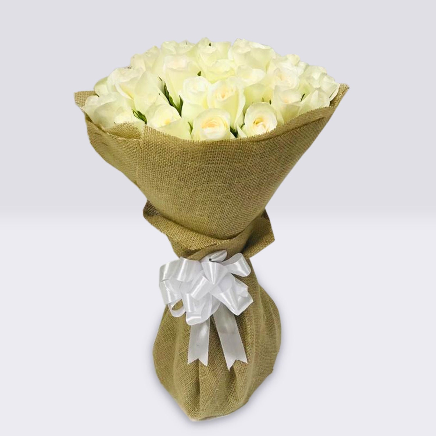 50 White Roses Bouquet